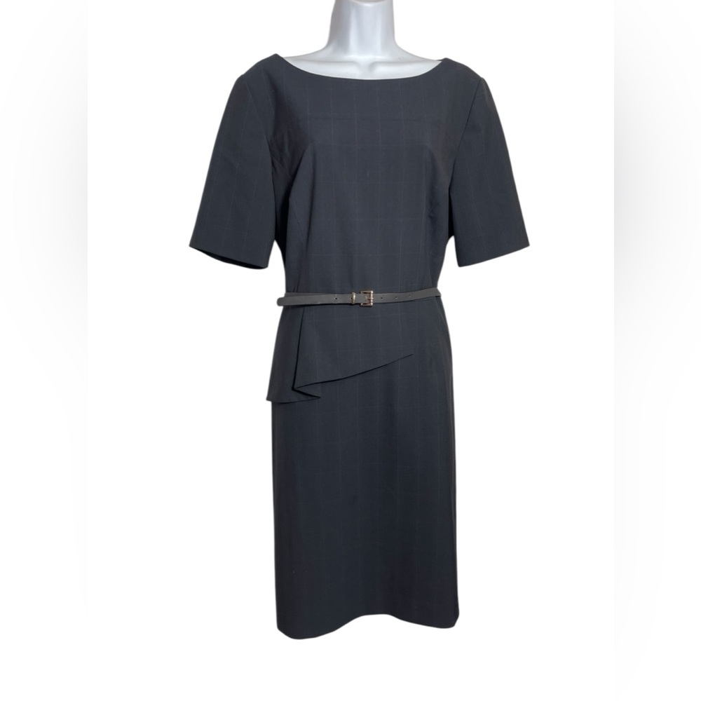 Antonio Melani dress size 14 stunning black belted career dress PERFECT 🖤